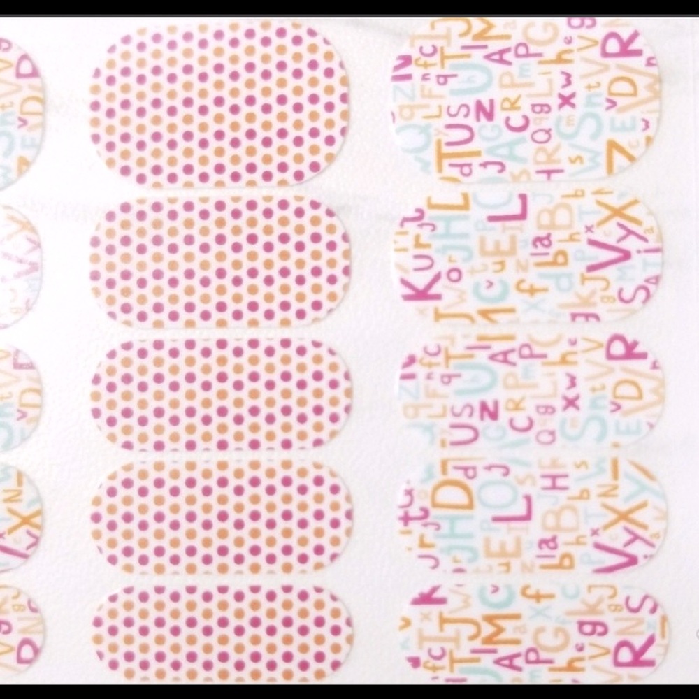 Jamberry Juniors Nail Wraps ABC 123 New/Full Sheet